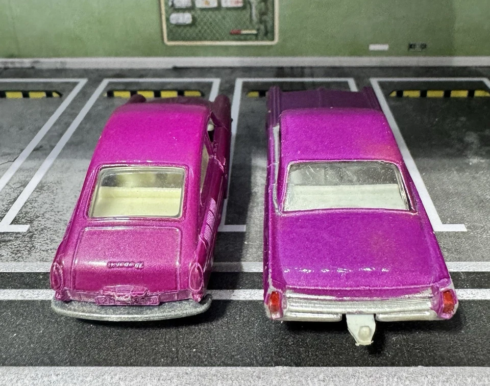 Matchbox Lot Of 2 - Volkswagen 1600 TL (#67) & Pontiac Sports Coupe (#22) Purple - Image 4 of 4