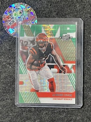 2024 Panini Contenders Optic #MVP-JCE Ja'Marr Chase MVP Green Pulsar #/30