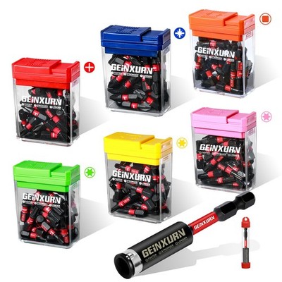 181 Pieces Impact Screwdriver Bits Set with Colorful Boxes, 1'' Magnetic (PH2,...