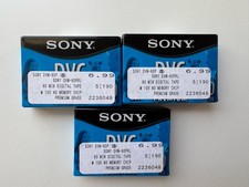Lot of 3 Sony DVM60PRL Mini DV Tapes 60 Min Premium Grade   New Sealed