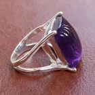Natural Amethyst Ring 925 Sterling Silver Handmade Statement Ring All Size R120