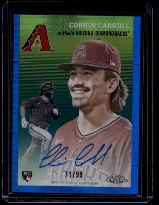 2023 Topps Chrome Platinum Corbin Carroll #CPA-CC RC Blue Mini Diamond /199