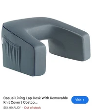 Casual living lap desk with removable