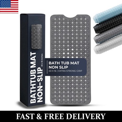 Bath/Tub/Shower Anti Slip Mat (40 X 16)Inch Extra Long Antibacterial Shower Mat