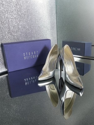 Stuart Weitzman Silver Specchio Size 7.5M Pumps
