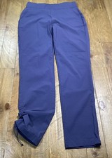 Womens Columbia Nylon Hiking Pants With Drawstring Ankles, Sz Small Blue