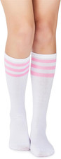 Knee High Socks Tube Striped Socks Long Socks for Women Athletic Socks Thigh Hig
