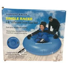 Slippery Racer Inflatable 48 inch Snow Tube Sled Blue