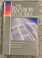 The Rainbow Study Bible KJV Hardcover 1992 Every Verse Color Coded Bold Letter
