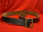 Civil War Confederate CSA Waist Leather Belt with Frame Buckle