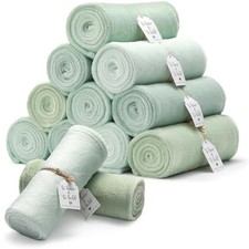 Pack Wedding Flannel Throw Blankets Bulk 50 x 60 Inch with to 12 Sage Green
