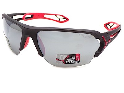 Cebe S'Track L Polarisierte Sonnenbrillen Schwarz Rot W / Grau Silber Af Linsen