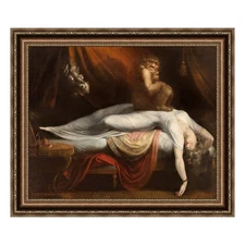 Framed Canvas Art Giclee Print The Nightmare by Henry Fuseli Wall Art 32"x40"
