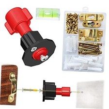 Picture Hanging Mark Kit, Keyhole Marker Tool & Screw & Level 138 Pack |