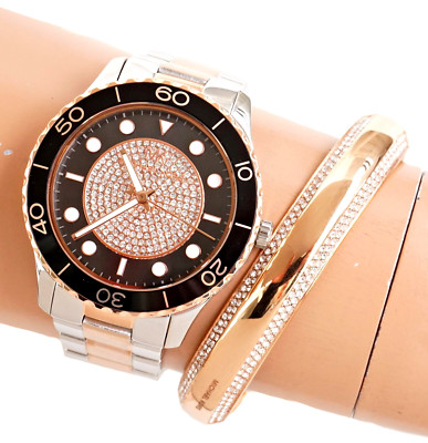 Michael Kors Uhr Damenuhr Armbanduhr Uhr MK6960 Runway  Bicolor Neu