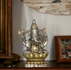 Antique Brass Hindu Religious Idol God Ganesha Statue Hand Crafted Old Original