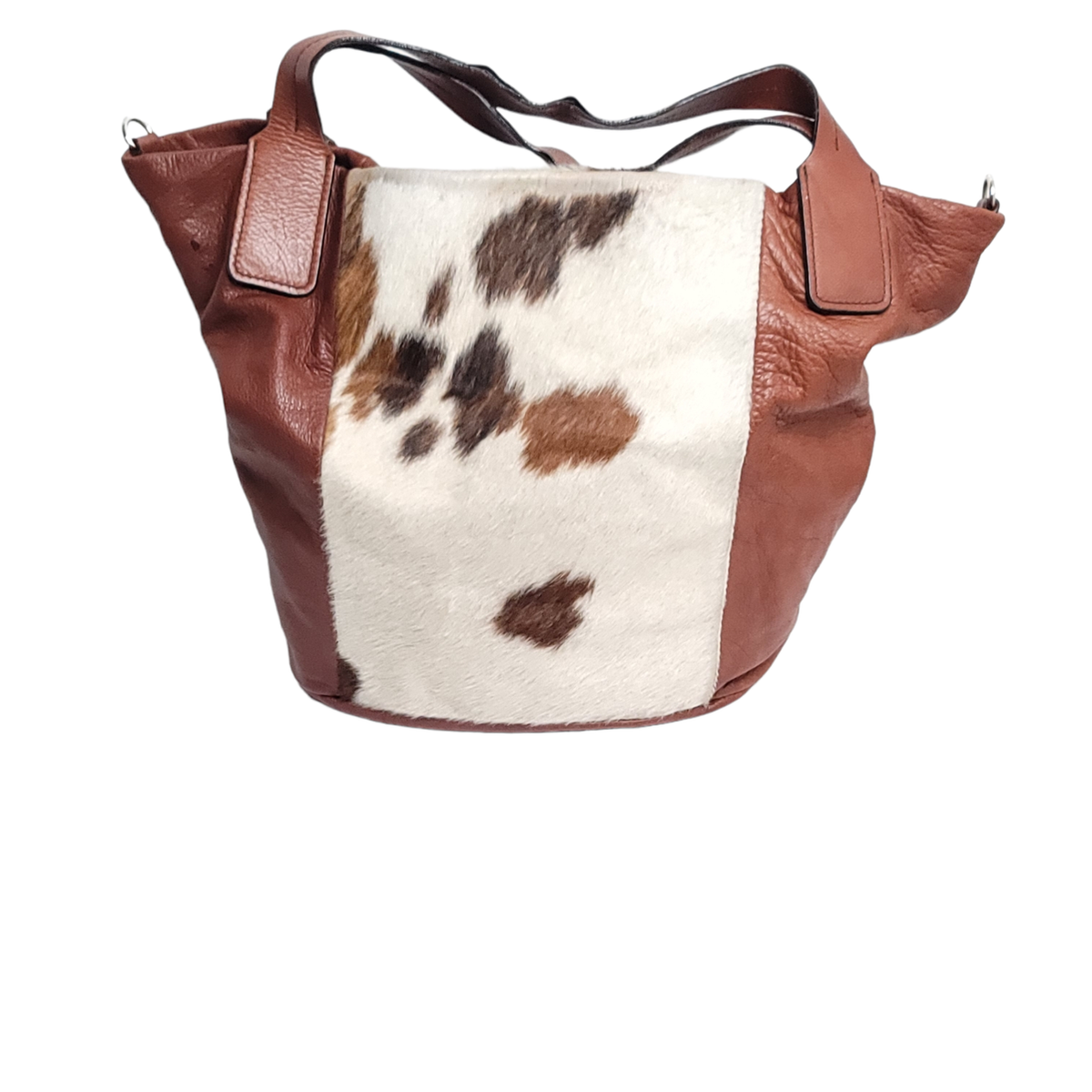 DEVOA　Hand made bag cow leather Genuine Cowhide Tote Bag | Handcrafted Western Style with Fringe