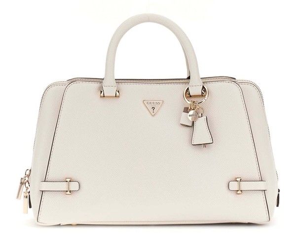 Guess Rosalba Girlfriend Satchel Handtasche UmhäNgetasche Cream White Creme Neu-image
