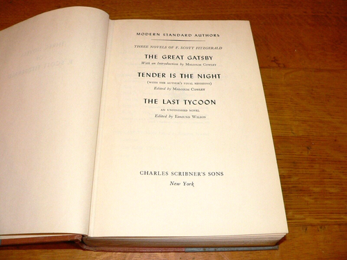 Vintage Three Novels of F. Scott Fitzgerald 1953 Charles Scribner's Sons HC Book - Picture 5 of 6