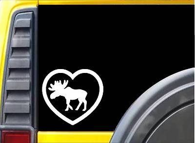 Moose Heart Sticker K949 6 inch decal