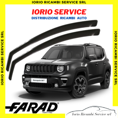 ClimAir P0004 Deflettori D'Aria In Vetro Acrilico Per Jeep Renegade (dal 2017) - Fumo, Montaggio Facile