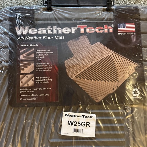WeatherTech All-Weather Floor Mats for W25-W60 Gray Set - Picture 2 of 9
