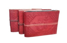 Leather Photo Album Handmade Memory Picture Book 40 Sheets Collectible Lot of 3