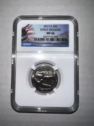 2017 S Washington Effigy Mounds Quarter NGC MS66