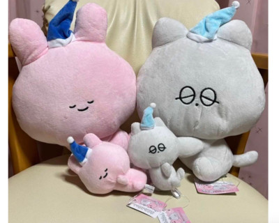 Asamimi-chan Danny-kun Nesoberi schläft zusammen GROSSES Plüschpuppe & Maskot...