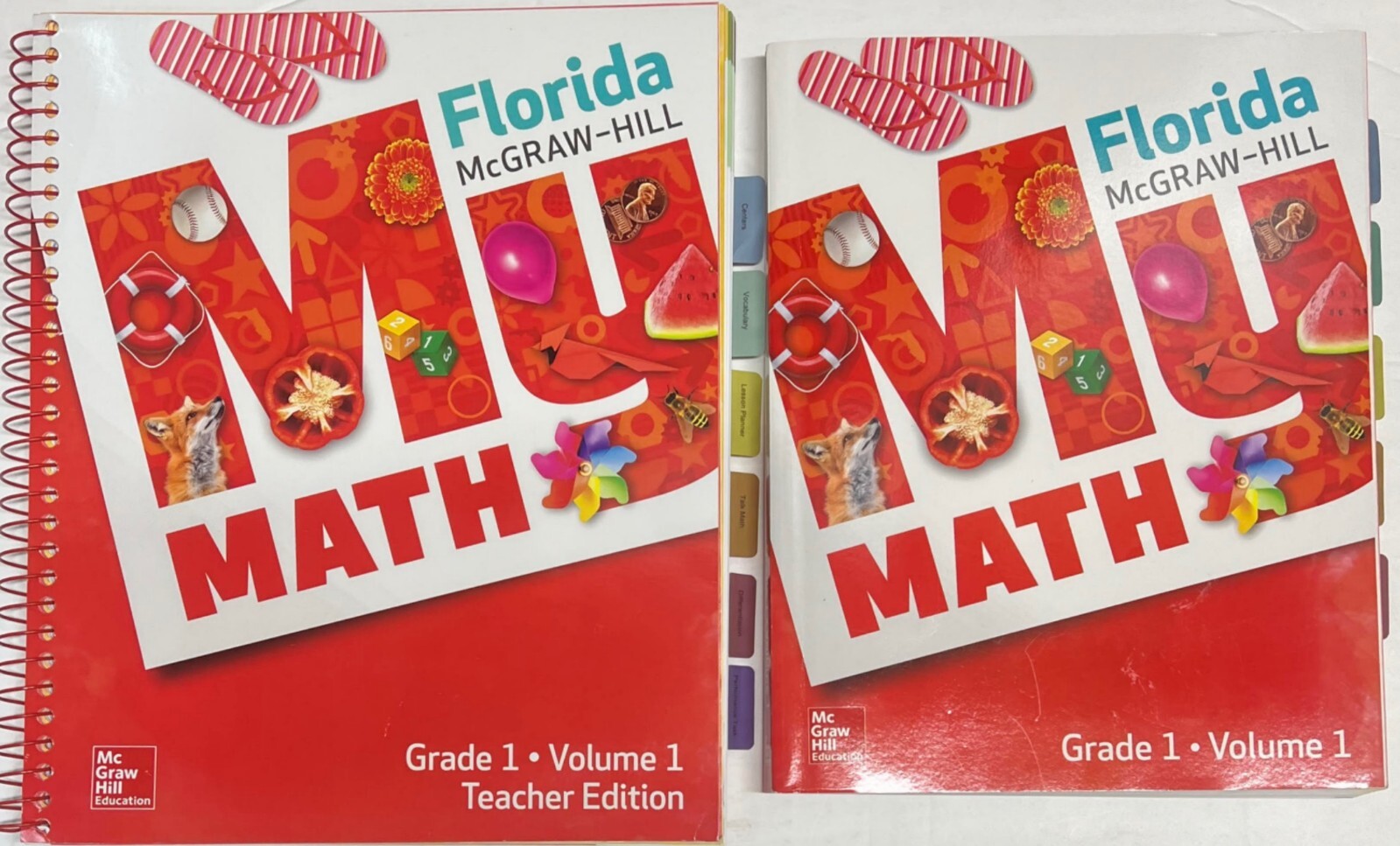 Grade 1 My Math Florida Student Teacher Edition Bundle Volume 1 | eBay