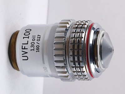 Olympus UVFL 100x/1.30 Oil 160/0.17 Microscope Objective | eBay Olympus UVFL 100x/1.30 Oil 160/0.17 Microscope Objective | eBay