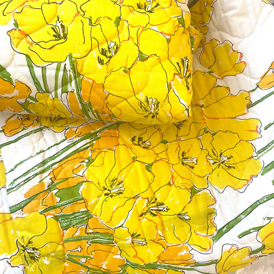 Vtg Mod 1970s Vera Neumann MCM Twin Bedspread 2pcTWIN 81x110'' Burlington Mills