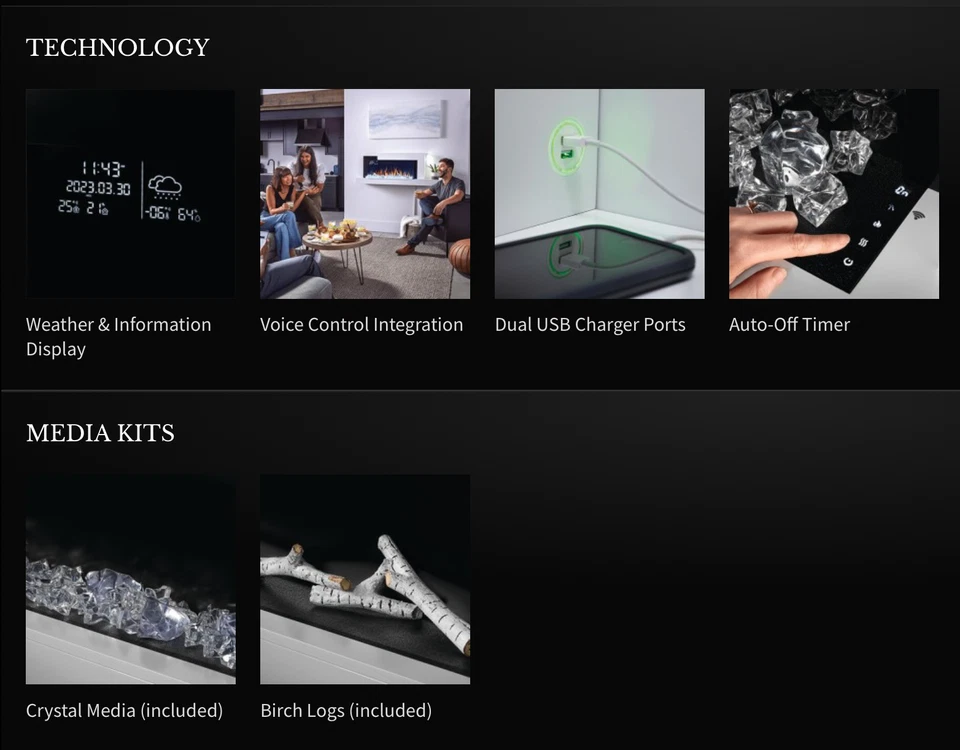 Napoleon Stylus Cara Wall Hanging Electric Fireplace, NEFP32-5019W - Image 4 of 4