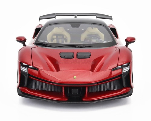 MODELLINO AUTO STATICO BURAGO FERRARI SF90XX STRADALE 2024 ROSSO SCALA 1/18 - Foto 11 di 12