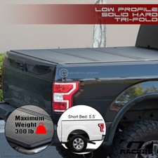 For 2015-2026 Ford F150 5.5 Ft Bed Lo Pro Aluminum Hard Tri Fold Tonneau Cover
