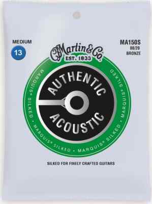 Martin Strings, 80/20 Bronze, Medium 13 - Silked