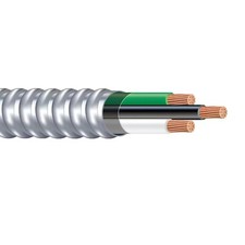 1000' 8/2 Type MC Copper Metal Clad Cable With Ground Aluminum Armor 600V