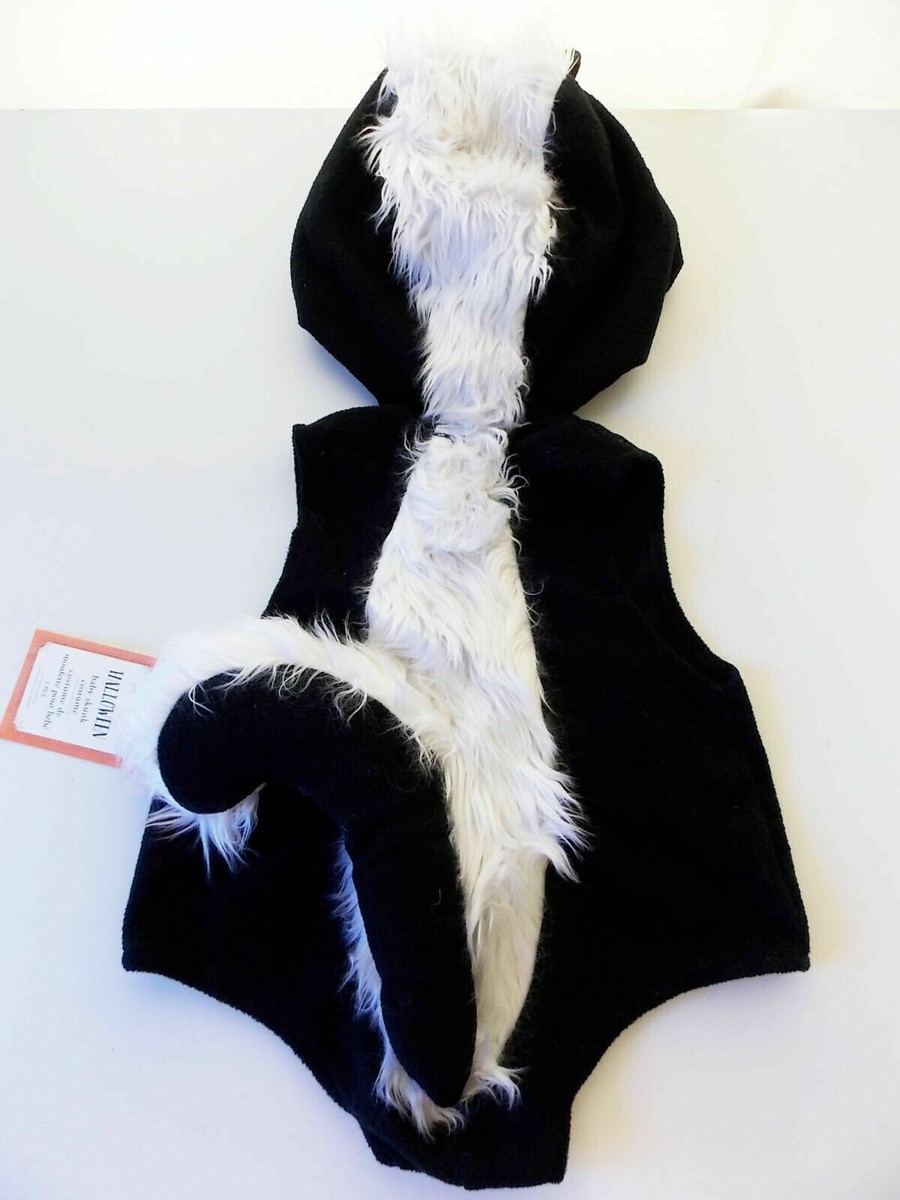 Pottery Barn Baby Kids Halloween Costume Skunk Black Size 6 - 12