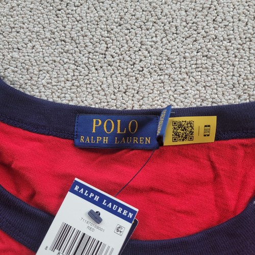 Polo Ralph Lauren Men Track Team Varsity Red Tee Big & Tall XLT New - Picture 10 of 10