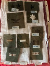 US Army Dienstgradabzeichen Rangabzeichen Offiziere Officers grün Vietnamkrieg