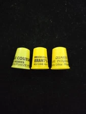 Vintage Plastic Thimbles Lot of 3 Advertising Insurance Cohama Fabrics  PA KY 