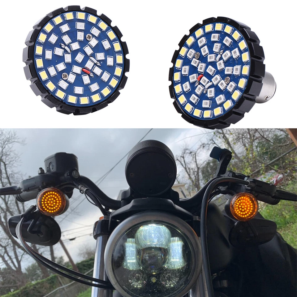 2 luces intermitentes LED 1157 para Harley Davidson Street Glide Special Foto 2 de 4