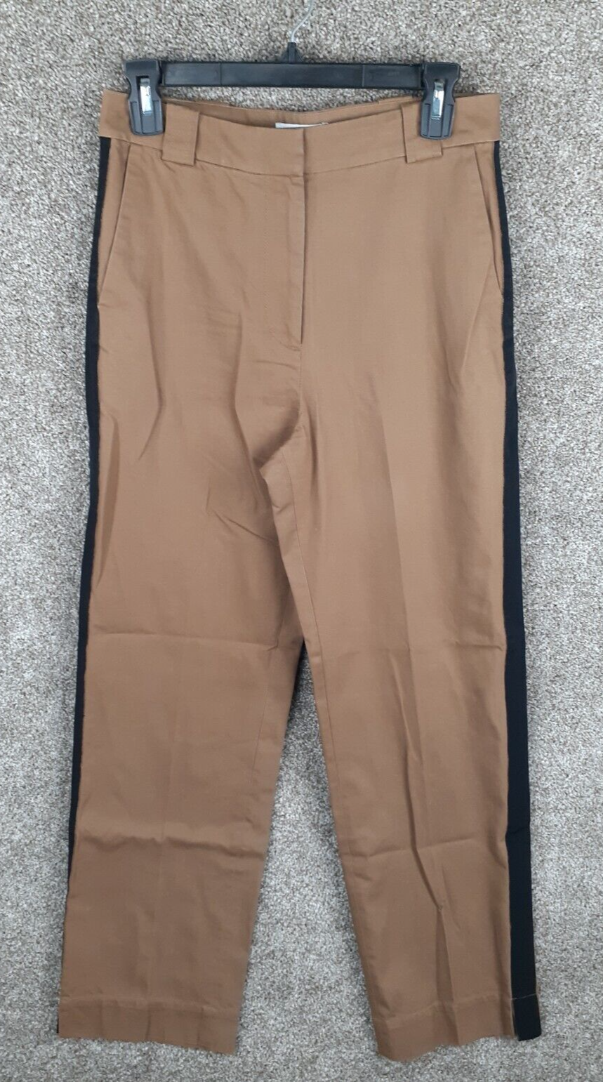 ALTRA E altre storie Stockholm Atelier pantaloni donna US 6 kaki beige righe vita alta