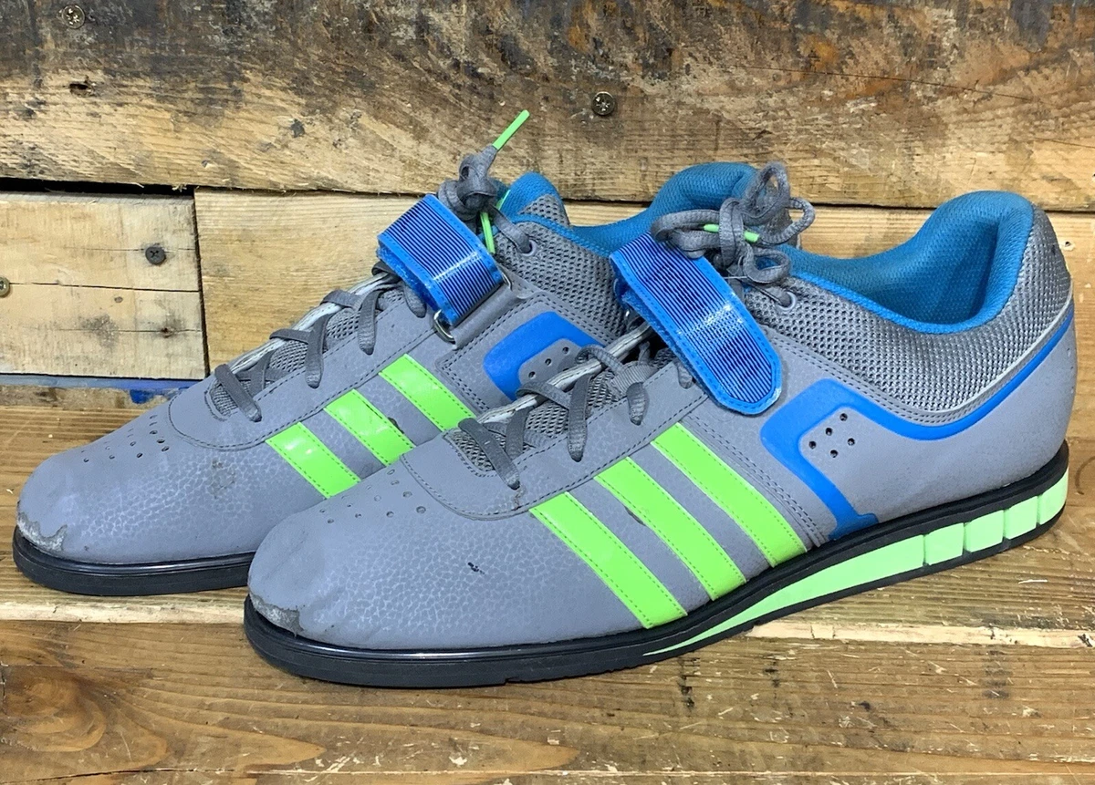 Adidas Powerlift.2 Weightlifting Shoes Mens Sz 15 US Squat Training Blue Green