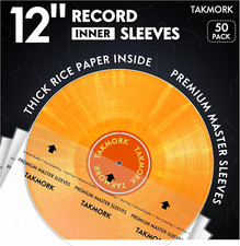 Vinyl Record Rice Paper Inner Sleeves: 12" Anti-Static LP Sleeves Album Record A