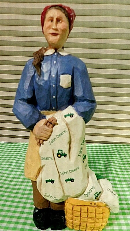 John Deere Quilt Figurine Sarah Laundry Day Kathy Myers 2002