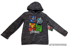 Marvel Avengers Boy Pullover Gray Sweatshirt Hoodie Kids Youth Size 5