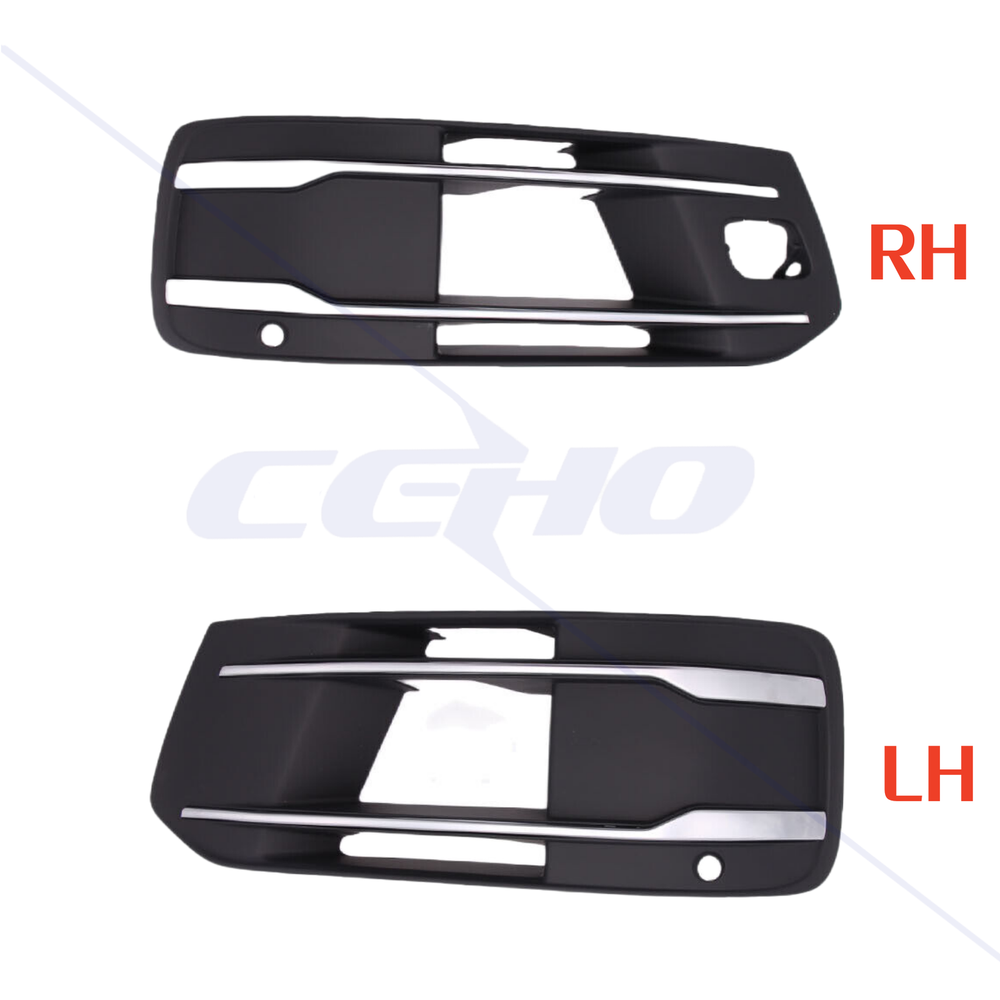AUDI Q7 2016-2019 Front Bumper Fog Light Grille Bezel Insert Pair