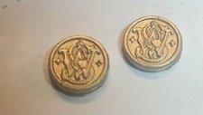 1 Pair of S&W Gold Grip Emblems 10mm Dia 