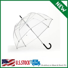 Totes Clear Bubble Dome Umbrella Transparent Fashion Large Windproof Rain